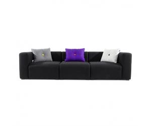 Canapé 3 places Mags 268,5x95,5x67cm legs black stained pinewood