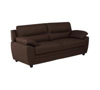 Vente-unique - Canapé 3 Places en Tissu Marron Manoa