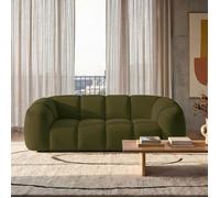 Canapé 3 places - Millma - 220 cm - velours Vert