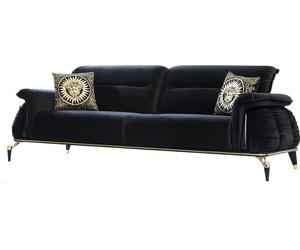 Canapé 3 places noir Chesterfield Designer Meubles Salon Canapés de luxe