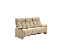 Canapé 3 places relax électrique New Nobuck beige et gris foncé - ODEON