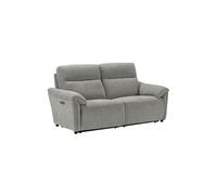 Canapé 3 Places Relax Electrique Tissu Gris Chiné - MAZARO -