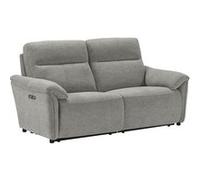 Canapé 3 Places Relax Electrique Tissu Gris Chiné - MAZARO - ALTOBUY Gris G