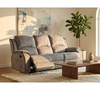 Canapé 3 places relax en microfibre HERNANI - Gris - VENTE-UNIQUE - Relaxation - Classique
