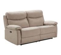 TARIFA - Canapé 3 Places Relax Manuel Beige Tissu Waterproof
