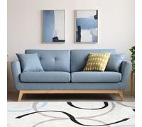 Canapé 3 places scandinave en tissu bleu pastel HOGA