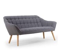Canapé 3 places Scandinave Zentao Tissu Gris Clair - MENZZO - Fixe - Moelleux - L83 x P190 x H70 cm