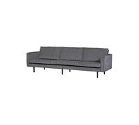 Canapé 3 places tissu rayé noir et gris Rodeo