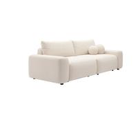 Canapé 4 places convertible en tissu chiné crème DAVISO