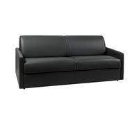 Canapé 4 places convertible express en simili noir - Couchage 160 cm - Matelas 14 cm CALIFE