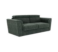 Vente-unique - Canapé 4 Places Convertible Express en Tissu texturé Vert - Couchage 160 cm - Matelas 18 cm - RIZORA