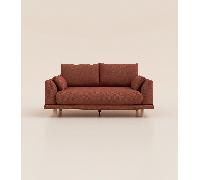 Canapé 4 places - Tissu Terracotta - Design et confortable - Fabriqué en France - Tediber