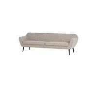 Canapé 4 places XL 230 cm Tissu Tissé Marron Chiné Rocco