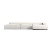 Canapé 5 Places Decotique Grand, Angle Ouvert Gauche, Couleur Vapeur/ Blanc