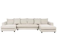 Canapé 5 places en tissu beige clair LILVIKEN