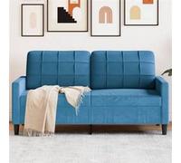 vidaXL Canapé à 2 places 140 cm Velours Bleu