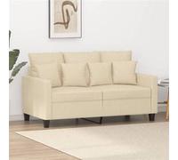 VidaXL Canapé 2 Places - Tissu Crème