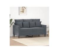 Canapé à 2 places Gris foncé 120 cm Velours