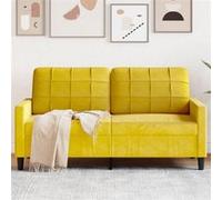 vidaXL Canapé 2 places 140 cm Velours Jaune