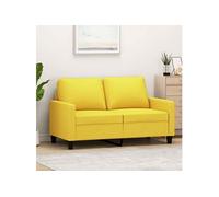 Canapé à 2 places Jaune clair 120 cm Tissu359160