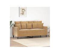 Canapé à 2 places Marron 140 cm Velours
