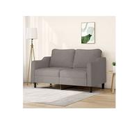 Canapé à 2 places Taupe 140 cm Tissu