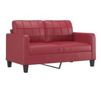 Canapé à 2 places vidaXL en Similicuir Rouge bordeaux 140 cm Rouge G