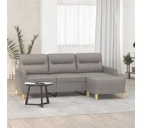 vidaXL Canapé 3 places - Taupe