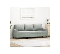 vidaXL Canapé à 3 places 359209 Velours Gris clair 180 cm