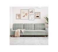 vidaXL Canapé à 3 places 210 cm Velours Gris clair