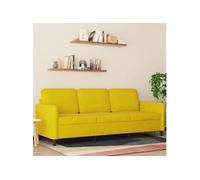 VidaXL 3 places 180 cm - Jaune Velours