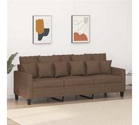 Canapé à 3 places Marron 180 cm Tissu Marron G