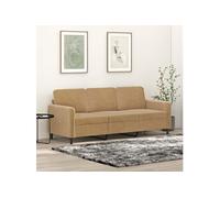 Canapé à 3 places Marron 180 cm Velours