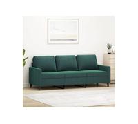 Canapé à 3 places Vert foncé 180 cm Velours