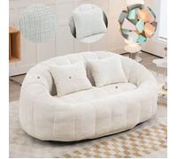 Canapé à sac de haricot Canapé paresseux Sofa confort durable chaise longue à dos haut Canapé à sac de haricot pour adultes et enfan