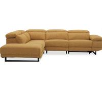 Canapé Abardo angle gauche jaune 299x240cm 1 relax élect