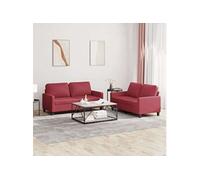 Canape angle fixe vidaxl 2 places en simili-cuir rouge 77 x 138 x 80 cm rouge G