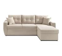Canape angle fixe BEST MOBILIER 4 places en polyester beige 146 x 226 x 85 cm Beige G