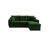 Canape angle fixe BEST MOBILIER 4 places en polyester vert 146 x 226 x 85 cm