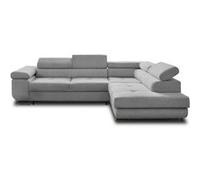 Canape angle fixe BEST MOBILIER 5 places en polyester gris 275 x 275 x 70 cm Gris clair G