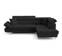 Canape angle fixe BEST MOBILIER 5 places en polyester noir 252 x 252 x 89 cm Noir G