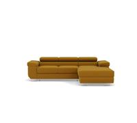 Canape angle fixe BEST MOBILIER 6 places en polyester jaune 280 x 280 x 70 cm