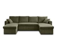 Canape angle fixe BEST MOBILIER 7 places en polyester vert 290 x 290 x 83 cm Vert G