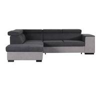 Canape angle fixe en.casa 5 places en tissu gris 220 x 271 x 77 cm gris G