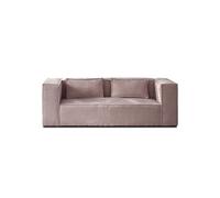 Lisa design Canapé droit 2 places velours - Rose