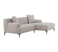 Venture Home Canapé d'angle droit Viskan – angle fixe 3 places polyester 242 x 242 x 77 cm Gris clair