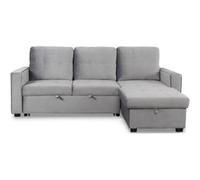 Canape angle fixe paris prix 4 places en velours gris 159 x 230 x 94 cm Gris G
