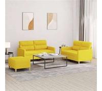 Canape angle fixe vidaxl 2 places en tissu jaune 77 x 138 x 41 cm jaune G
