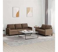 Canape angle fixe vidaxl 3 places en tissu marron 77 x 138 x 80 cm marron G