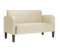 Vidaxl Canapé Causeuse Crème 110 Cm Similicuir